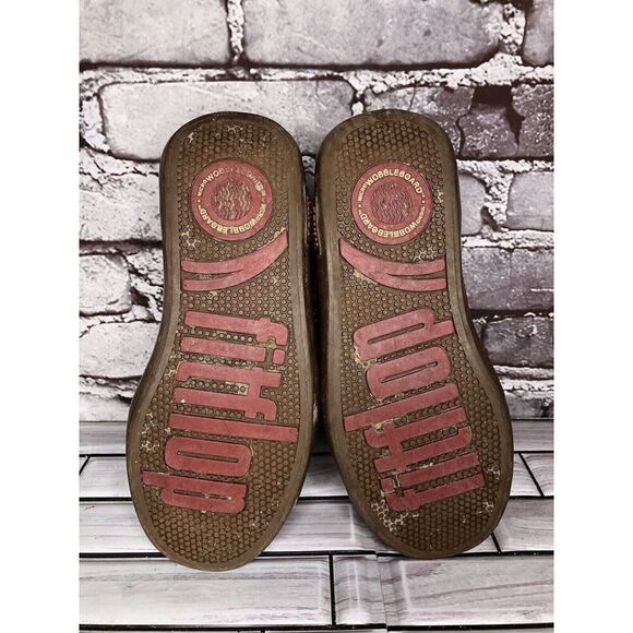 FitFlop Supertone Blaze Red Leather Comfort Sneakers Shoes 114-002 Women Sz 5M - Picture 11 of 16